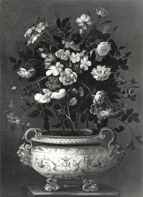 Anonimo — Autore non indicato - sec. XVII - Natura morta con vaso di fiori — insieme